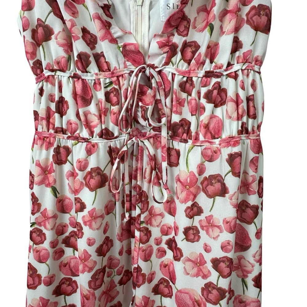 Sipos New York Pink Floral Dress Women Sz L - Picture 4 of 7